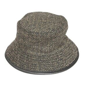 HERMES - Dark Brown Wool Cashmere Camel Lambskin Hat 321-082625